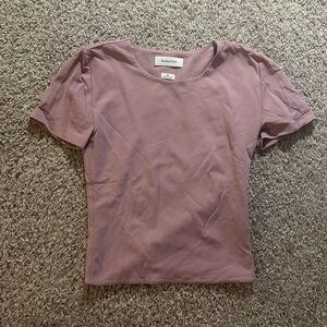 Babaton Dusty Rose Short Sleeve Top